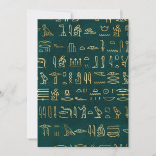 Golden Egyptian Hieroglyphs Typografie Ägypten Einladung