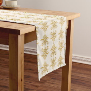 Golden Egyptian Motif Pattern Großer Tischläufer