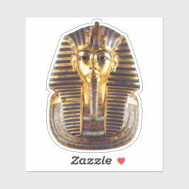Golden Egyptian Pharaoh Mask Art Aufkleber