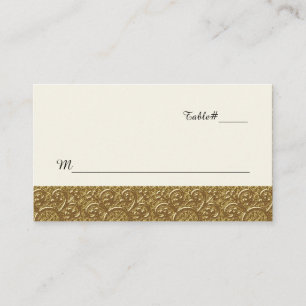 Golden Elegance Hochzeit Platzkarte
