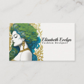 Golden Elegance Silhouette Amidst Green a1 Visitenkarte