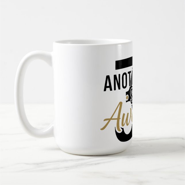 Golden Elegant Script "Awesome" Typography Black  Kaffeetasse (Links)