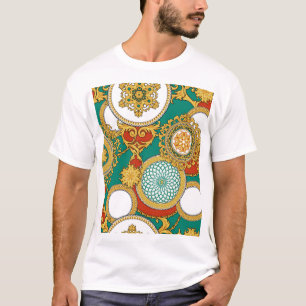 Golden Elegante Arabesque Hintergrund T-Shirt