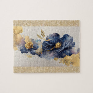Golden Elegante Blume Puzzle