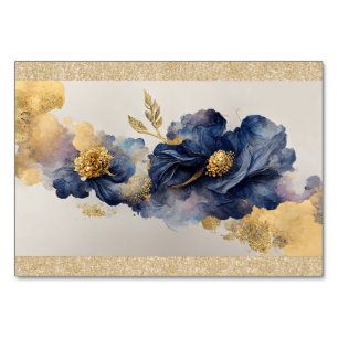 Golden Elegante Blume Tischnummer