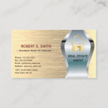 Golden Elegante Metallic Real Anwesen Agent