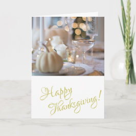 Golden Elegantes Foto Happy Thanksgiving Feiertagskarte