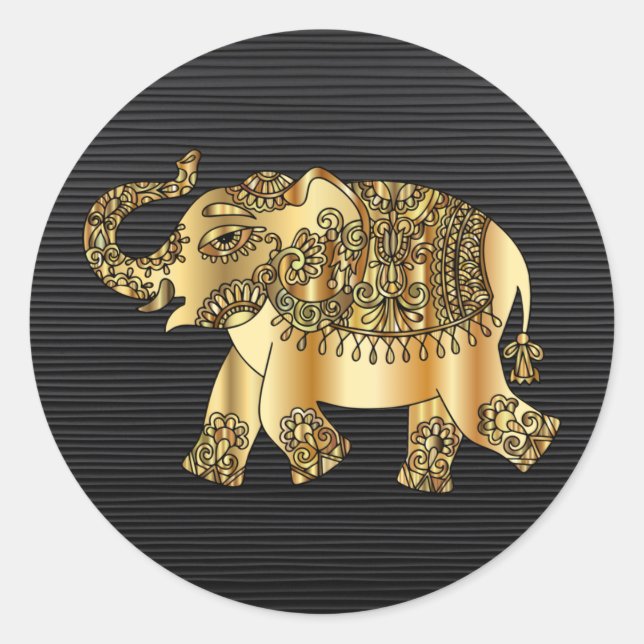 Golden Elephant Stickers (Vorderseite)