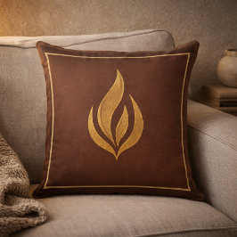 Golden Ember Glow Throw Pillow Kissen