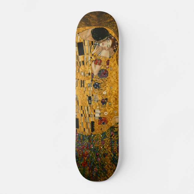 Golden Embrace Skateboard Deck – Eleganter Romanti (Vorderseite)