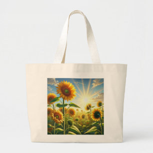 Golden Embrace Sonnenblume Jumbo Stoffbeutel