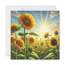 Golden Embrase Sonnenblume Flachkarte