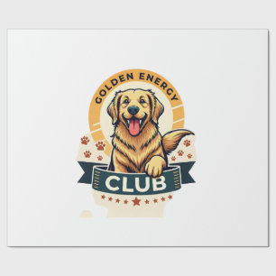 Golden Energy Club Golden Retriever Vintage Hundel Geschenkpapier