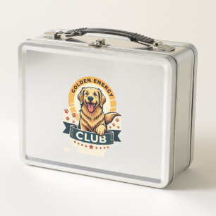 Golden Energy Club Golden Retriever Vintage Hundel Metall Brotdose