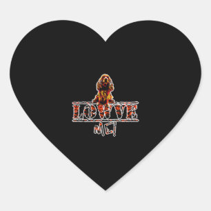 Golden English Cocker Spanisch Niedlich Hund Valen Herz-Aufkleber