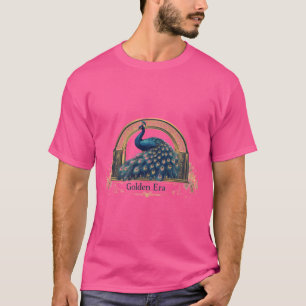 Golden Era-Logo mit elegantem Pfau-Design T-Shirt