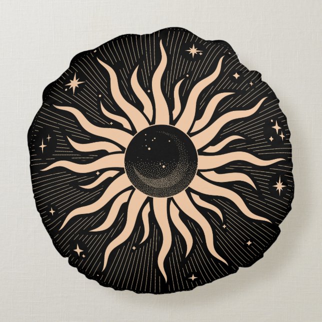 Golden Esoterics Rundes Kissen (Rückseite)