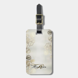 Golden Eucalyptus Foliage Shiny Elegante Gepäckanhänger