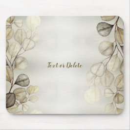 Golden Eucalyptus Foliage Shiny Elegante Mousepad