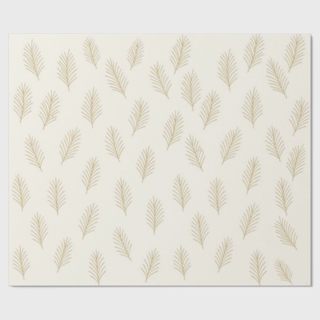 Golden Evergreen Geschenkpapier (Flach)