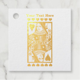 Golden Extravagant Heart Queen Playing Card Herz Geschenkanhänger