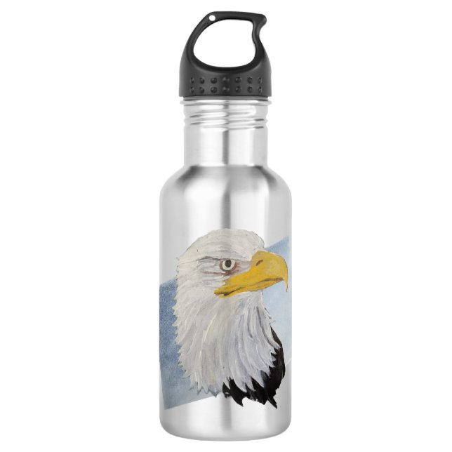 Golden Eye American Bald Eagle Art   Edelstahlflasche (Vorderseite)