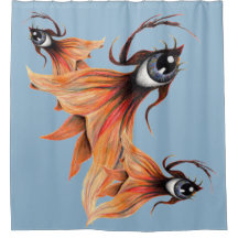 Golden Eye Surreal Goldfish Fantasie Art & Weise