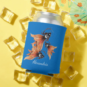 Golden Eye Surreal Goldfish Fantasy Kunst Dosenkühler