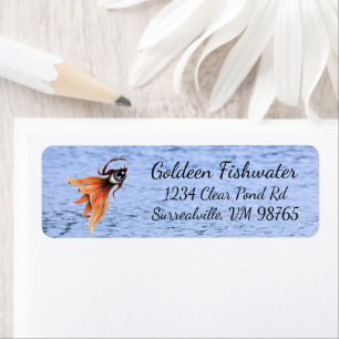 Golden Eye Surrealer Goldfisch Fantasy Kunst indiv