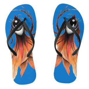 Golden Eye Surrealer Goldfisch Fantasy Original Ku Flip Flops