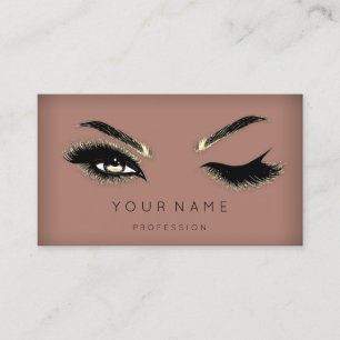 Golden Eyelash Brows Microblading QRCODE Logo Skiz Visitenkarte