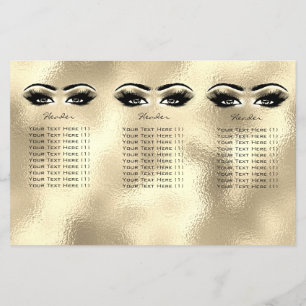 Golden Eyes Makeup Eyes Lashes DL 3 Packungsbeilag Flyer