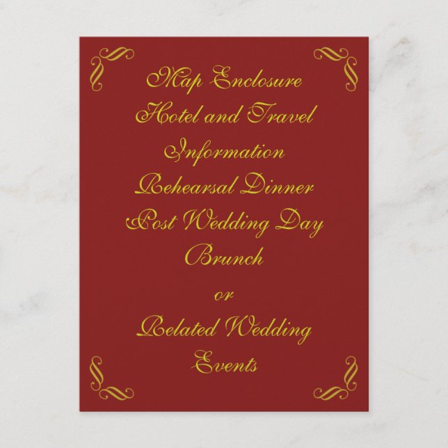 Golden Fairy Tale Enclosure Card (rot) Begleitkarte (Vorderseite)