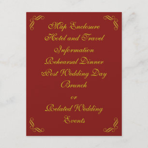 Golden Fairy Tale Enclosure Card (rot) Begleitkarte