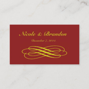 Golden Fairy Tale Wedding Website Card Begleitkarte