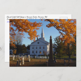 Golden Fall Folies / Church & Friedhof Postkarte