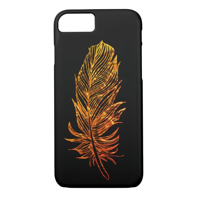 Golden Feather Art Apple iPhone 8/7, selten gibt e Case-Mate iPhone Hülle (Rückseite)