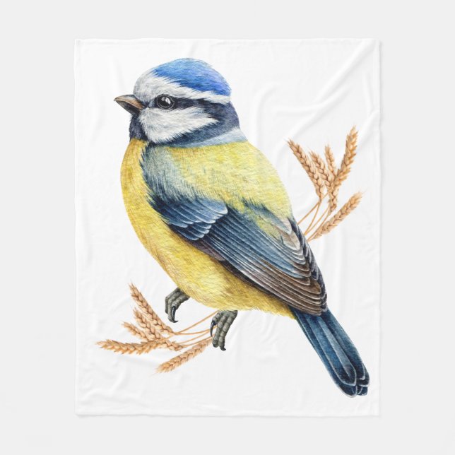 Golden Feathers Fleecedecke (Vorderseite)