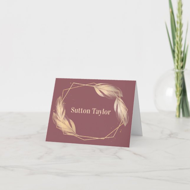 Golden Feathers on Mauve (Vorderseite)
