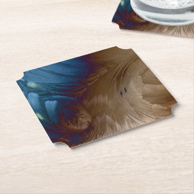 Golden Feathers Untersetzer (angewinkelt)