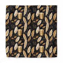 Golden Feathers Wohlstand Bandana