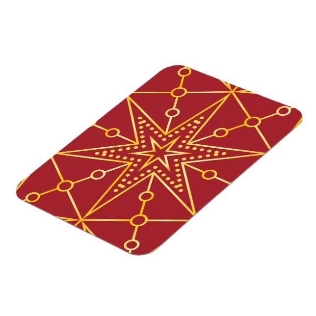 Golden Festive Starry Magnet (Linke Seite)