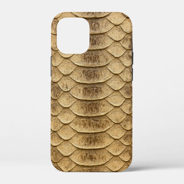 Golden Fish Scale Phone Case – Shimmering Elegance (Rückseite)