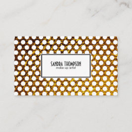 Golden Flake White Polka Dots Visitenkarte