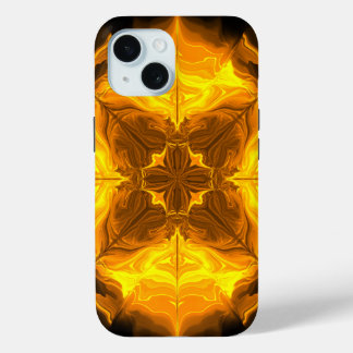 Golden Flame Kaleidoscope Fractal Art Case-Mate iPhone Hülle