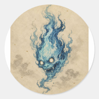 Golden Flame Onibi Spirit Aufkleber