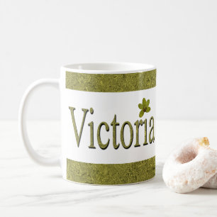 Golden Flecks Victoria Name Design, Kaffeetasse
