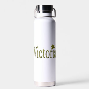 Golden Flecks Victoria Name Design, Trinkflasche
