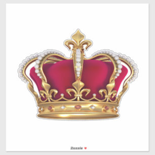 Golden fleurs-de-lis-Kronen-Dekal Aufkleber