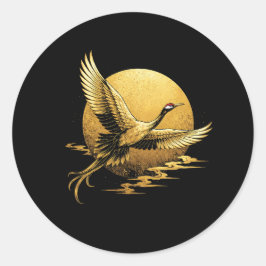 Golden Flight Runder Aufkleber